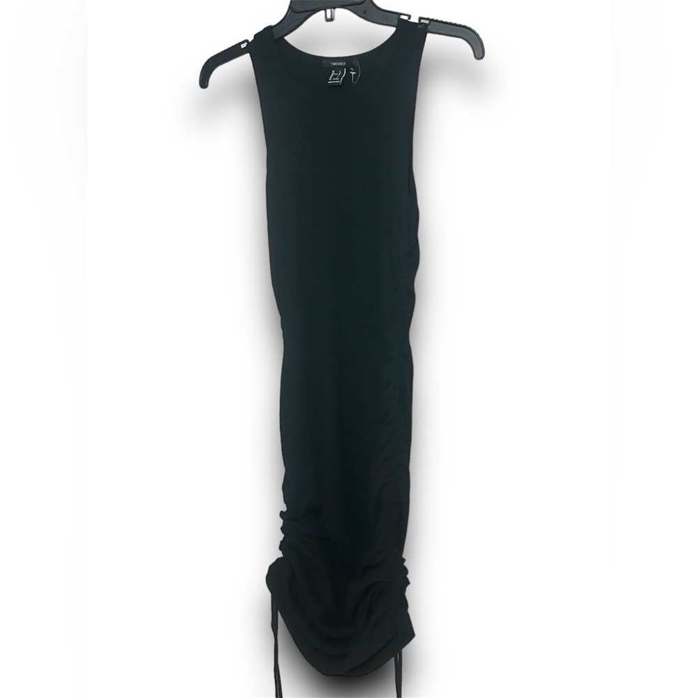 BRAND NEW BLACK MAXI DRAWSTRING DRESS FOREVER 21 SIZE XL